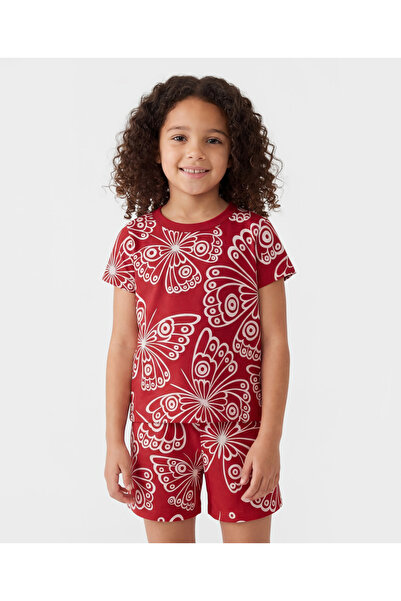 Pine kids Single Jersey Knit Half Sleeves Co-ords Short Night Suit with Butte...