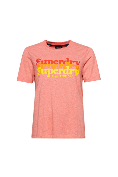 SUPERDRY Tricou de damă cu mânecă scurtă, vintage, cu imprimeu script, mărimea M
