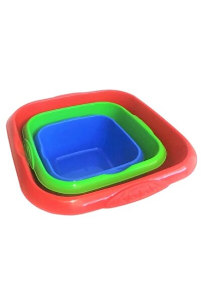 OEM Set of 3 Square Basins, Color Mix, 3x6x12 liters