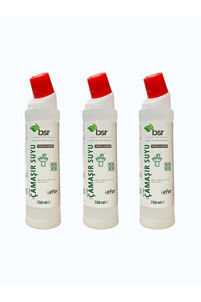 Efor Yoğun Kıvamlı Çamaşır Suyu 750 ml 3'lü Ekonomik Paket Banyo ve WC Temizl...
