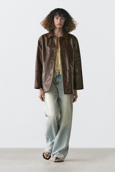Massimo Dutti Cepli napa deri ceket