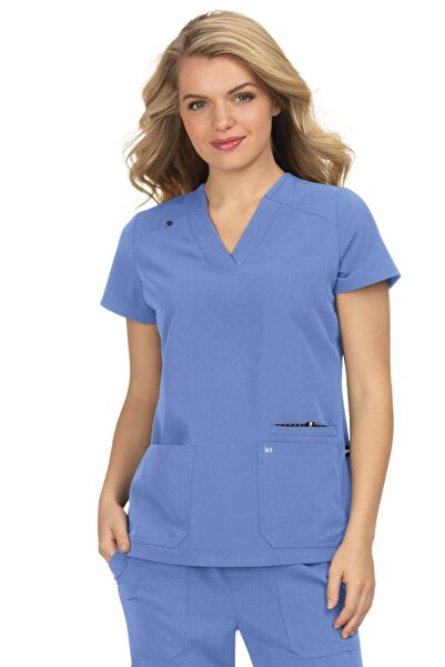 KOI Happiness Next Gen Bluză medicală pentru femei Hustle & Heart, Albastru (...