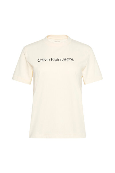 Calvin Klein Tricou de damă cu mânecă scurtă, cu logo instituțional, mărimea M