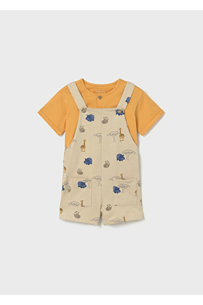 MAYORAL Knitted Jumpsuit Set for Ages 1-4 - Beige
