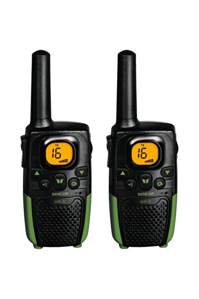 Sencor SMR 131 Twin, 7km, 16 radio channels, 446 MHz Black-Green