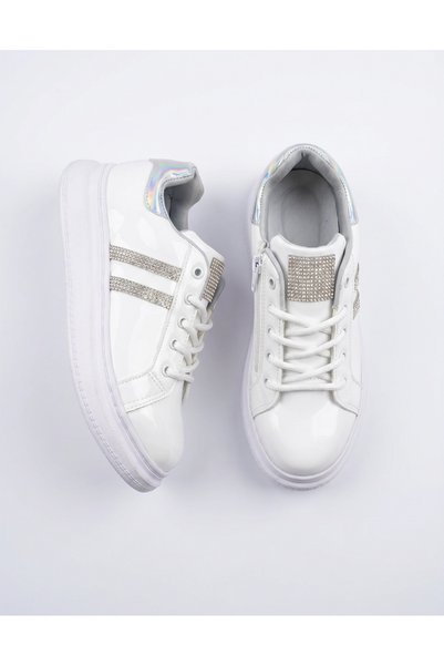 Adım Dünyası Girls' Sneaker Shoes Sports Casual Comfortable Full Molded Stoned Lace-Up Shoes