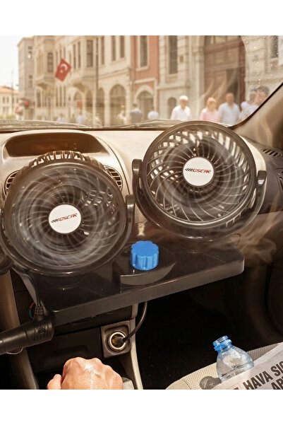 Epilons 12V In-Car Fan Dual Mode Rotating Head Auto Fan
