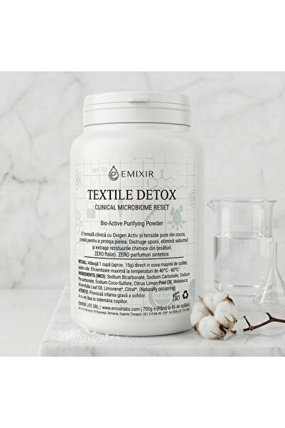 Emixir Detergent Hipoalergenic Textile Detox 700g Piele Sensibilă
