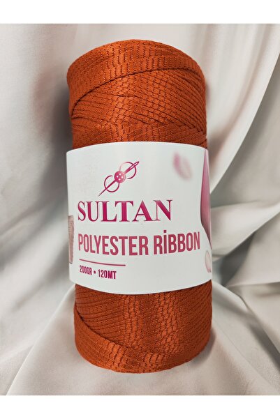 Sultan Kiremit Polyester Ribbon Hand Knitting Yarn 200Gr. (1 Piece) - Color: 612