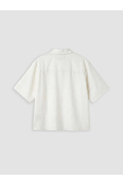 LC Waikiki Ecru Linen Blend Women's Shirt