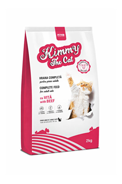 KIMMY Hrană uscată pentru pisici, Kimmy, cu carne de vită, 2 kg