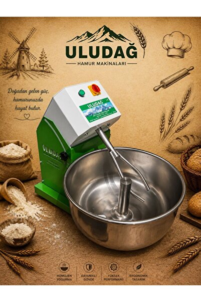 ULUDAGMAK ULUDAG 35 KG UN 50 KG HAMUR KAPASİTELİ HAMUR YOĞURMA MAKİNESİ- DEVİ...