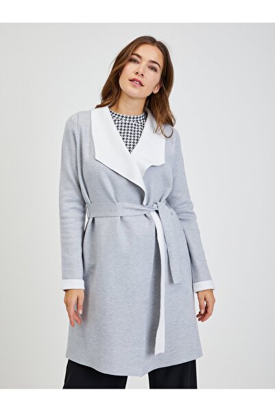 ORSAY Light grey women's tie-waist cardigan