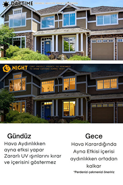 Technojet 60x100 cm Blue Silver Aynalı Cam Filmi Statik UV Güneş Koruyucu Cam Kaplama