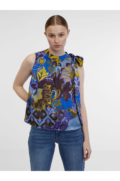 ORSAY Bluză de damă albastră din satin cu model