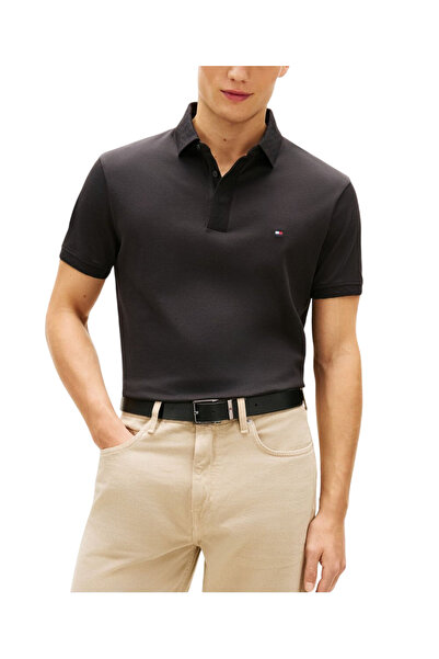 Tommy Hilfiger Ανδρικό Polo Μαύρο MW0MW42760-BDS