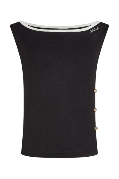 Karl Lagerfeld Γυναικείο Αμάνικο Τοπ Μαύρο B2W46084-999 Black