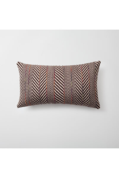 Fineroom Living "Sense" - Linen Gradient Striped Herringbone Pattern Throw Pi...