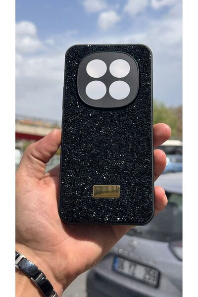 izel aksesuar Redmi Note 15 Pro Plus İçi Kadife Taşlı Işıltılı Pırlanta Silik...