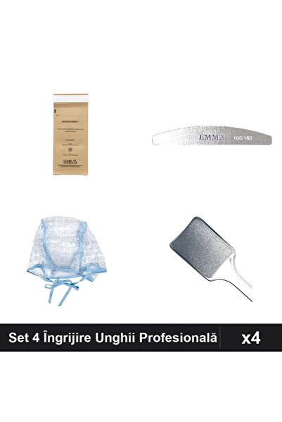 Makeup Set 4 Îngrijire Unghii Profesională, Pila Emma 100/180, Pungi Steriliz...