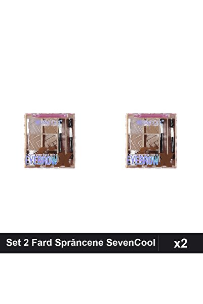 Makeup Set 2 Farduuri Sprâncene SevenCool Nr 3, Machiaj Profesional, Pigment ...