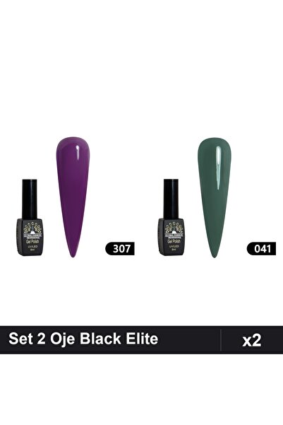 Makeup Set 2 Oje Semipermanente Black Elite Global Fashion 8ml, Nuante 307 04...