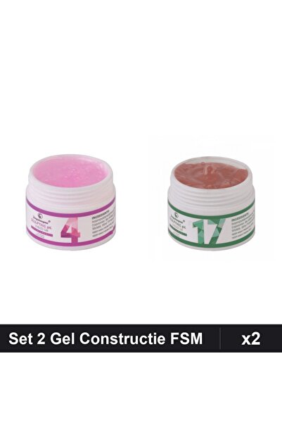 Makeup Set 2 Gel Constructie UV LED FSM 15g, Nuante 04 17, Unghii Manichiura