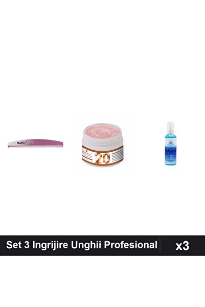 Makeup Set 3 Ingrijire Unghii SunShine, Pila 100/180, Gel UV LED FSM 15g, Gel...