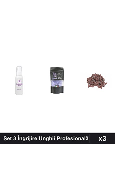Makeup Set 3 Îngrijire Unghii - Degresant FSM 100ml, Ceară Epilare Lavandă, 2...