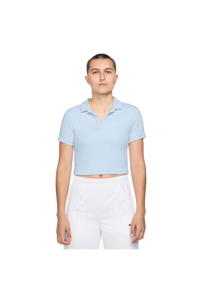 Nike Femei& # x27;s Sportswear Tricou polo esențial, scurtat, mărimea L
