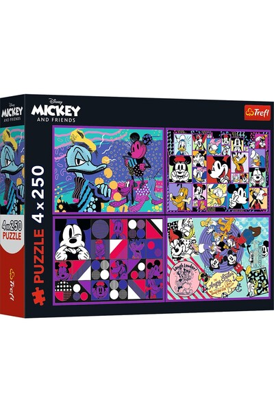 NO BRAND PUZZLE TREFL 4X250 DISNEY MICKEY MOUSE AND FRIENDS