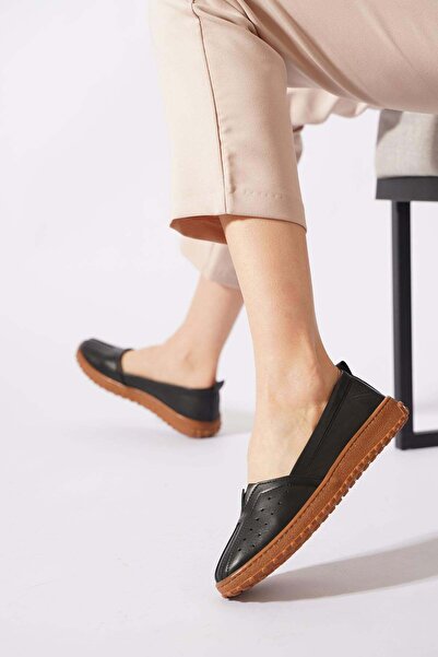 Moda Pie Heyes V Elastic Rubber Sole Pantofi de damă din piele naturală piele...
