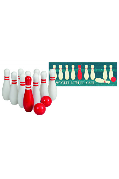 Egmont Toys Joc de bowling din lemn