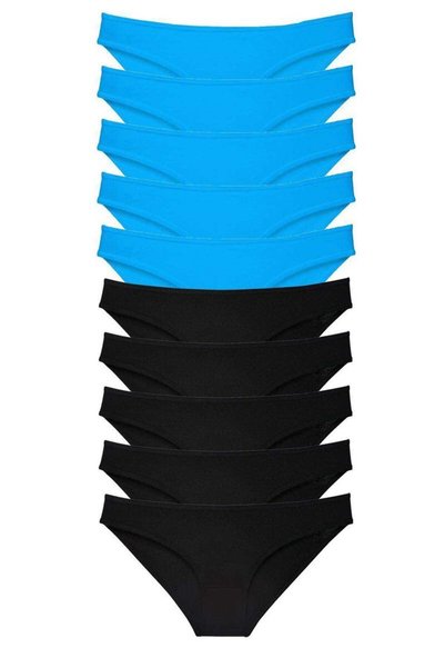 Ethab Ticaret Glb-Stl41414 10 Pieces Eco Set Lycra Women's Slip Panties Black...