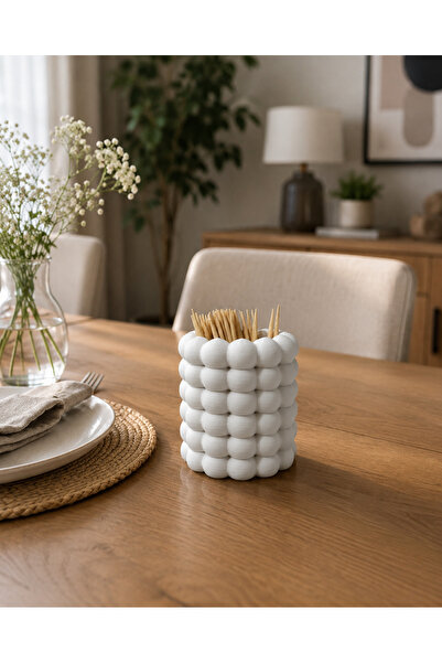 StudioAslanDesign Modern Bubble Tasarımlı Dekoratif Kürdanlık/Bubble Desenli ...
