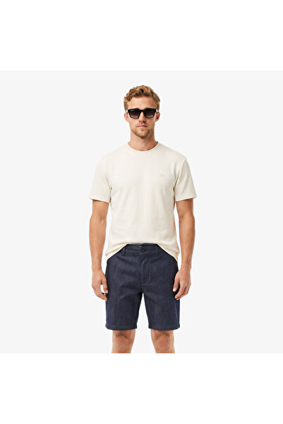 Lacoste Erkek Relaxed Fit Bisiklet Yaka Krem T-Shirt