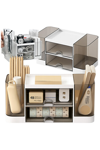 OEM Multifunctional organizer with 2 drawers and detachable side containers, ...