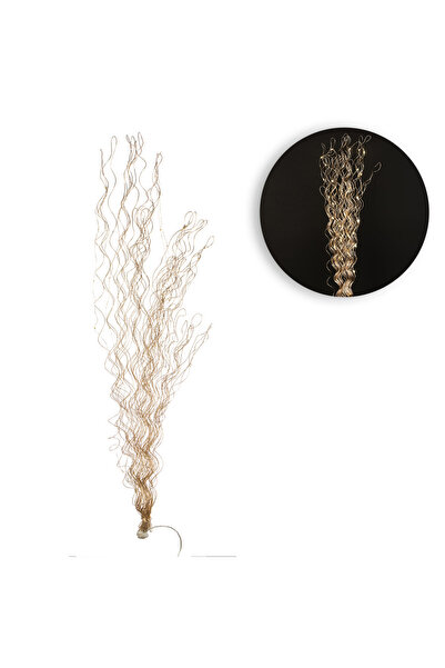 Zumzeria Decorative Branch with Wavy Pattern in Golden Color & 45 LED 78cm