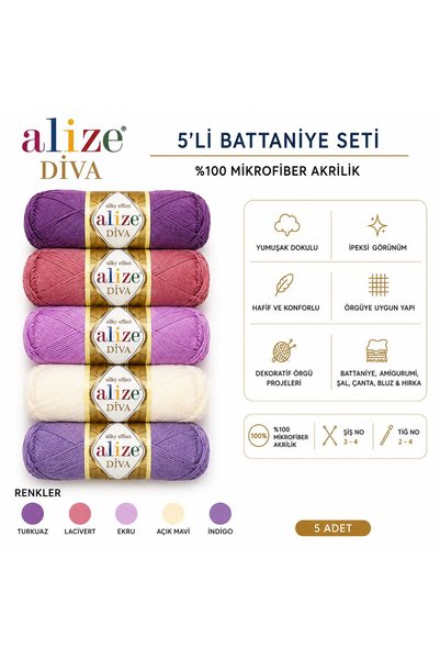 Alize Diva 5’Lİ BATTANİYE SETİ
