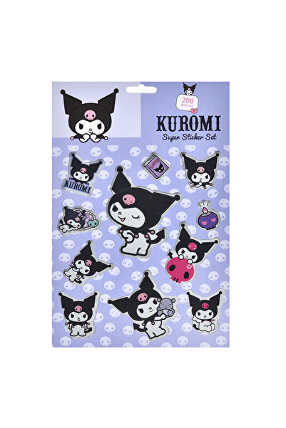 Zumzeria Set de autocolante cu model Kuromi 200 bucăți - 4 fișiere