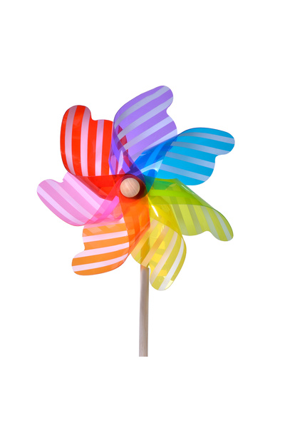 Zumzeria Moară de vânt din lemn multicoloră de 55 cm