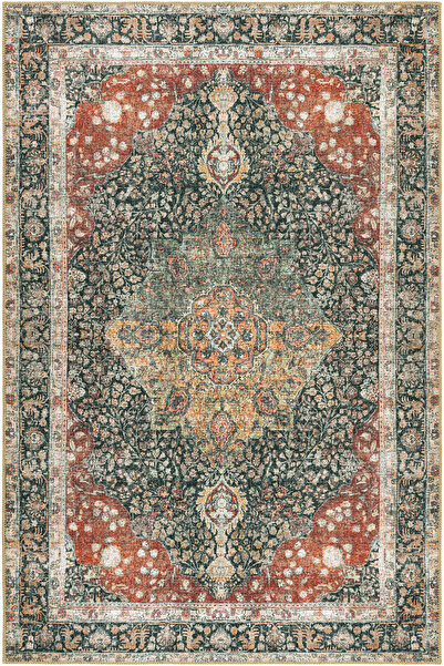 Cool Halı Private XW Kestane Rengi Vintage Halı Bohem Etnik Desenli Şönil Dok...
