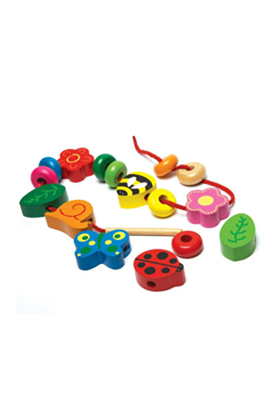 Tidlo Wooden Nature Lacing Beads Set