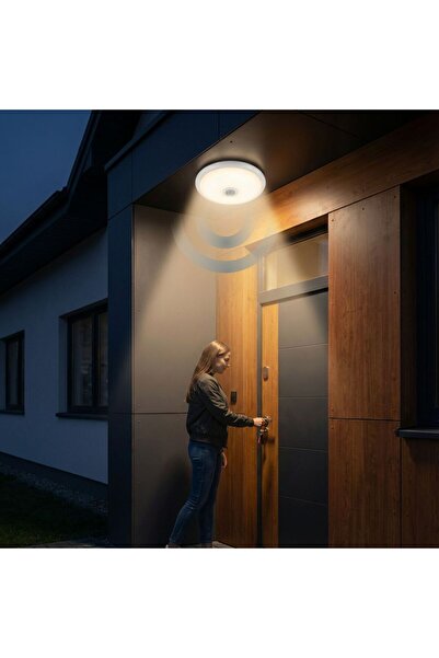 DELIGHT Plafoniera Led cu senzor de miscare reglabil Ã˜290, 12W=75W, 6400K, l...