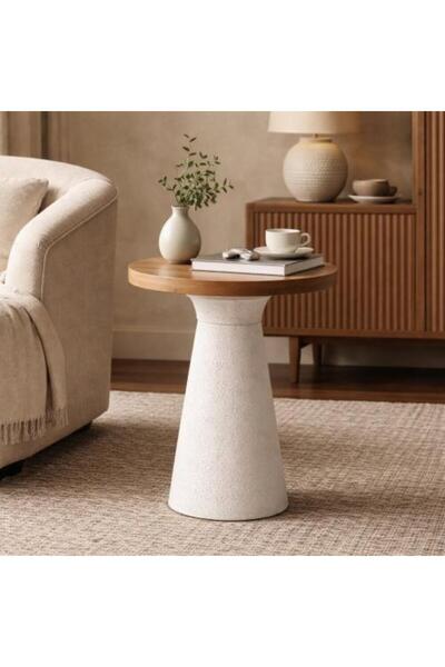 BAYTI Modern Wood Service Table