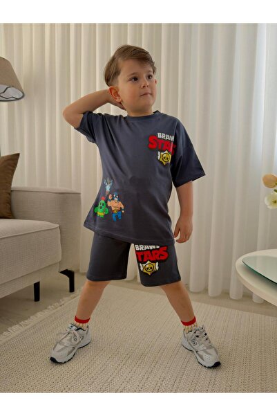 Melodikids Boys' Browlstars Shorts Two-Piece Set