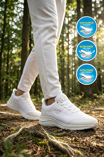 WALKWAY 26111 Pete M Pantofi sport alb-alb pentru bărbați