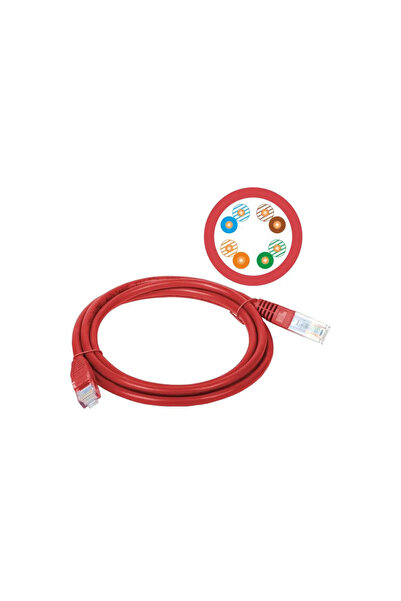 Alantec A-LANTEC Cablu de patch-ord structural UTP cat.5e, 3.0m, roșu