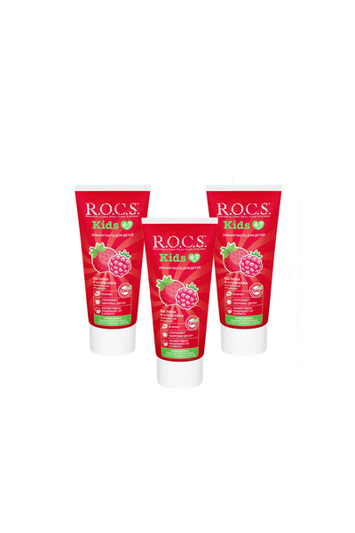R.O.C.S. ROCS Kids 4-7 Yaş Meyveli (Ahududulu-Çilekli) Çocuk Diş Macunu 35ml ...