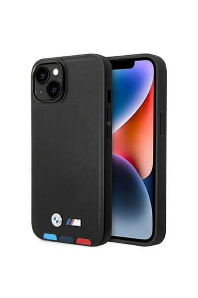 BMW BMHCP14S22PTDK Apple iPhone 14 negru Piele ștanțată Tricolor